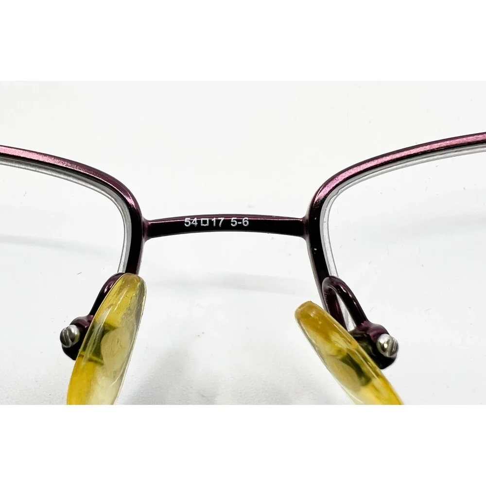 Saks Fifth Avenue Eyeglass Frames Womens Burgundy Filigree Rectangle 54-17-135
